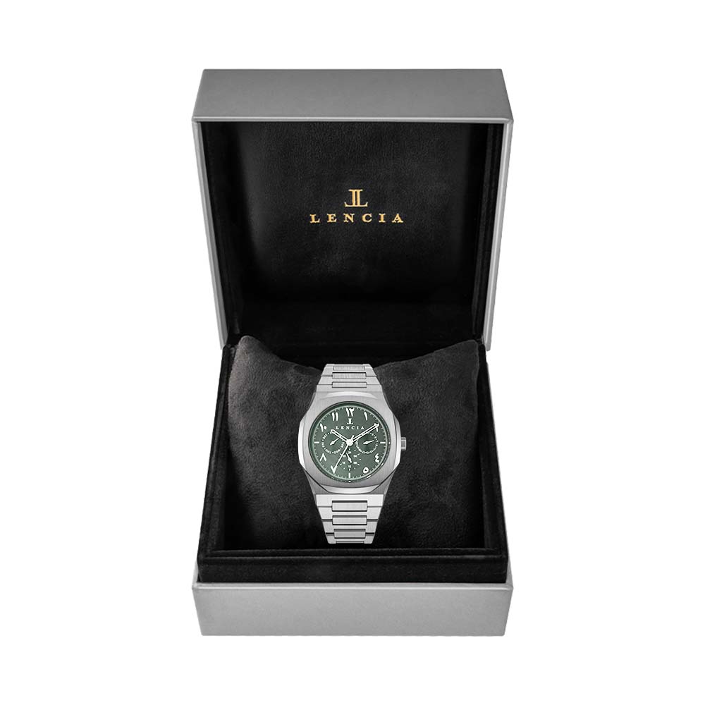 Lencia Men's Stainless Steel Chronograph Watch LC1015K1 - image 6