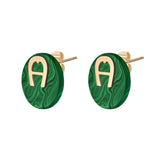Aigner Avena Gold Malachite Stud Earrings ARJLE0000212 - image 2