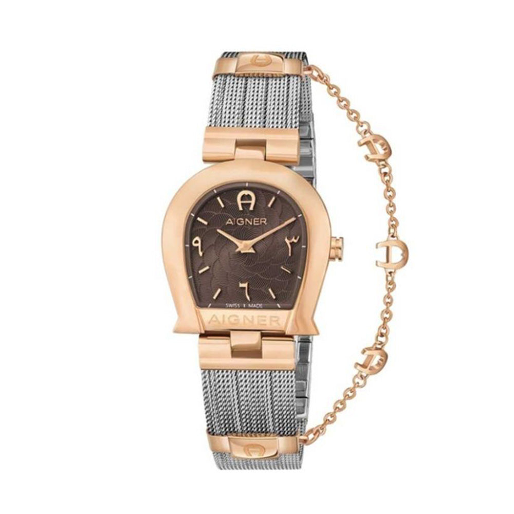 Aigner Cremona Women's Brown Dial Silver Gold Watch A115263