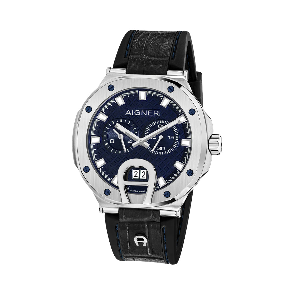 Aigner Men's Leather Blue Dial Watch ARWGA0000708