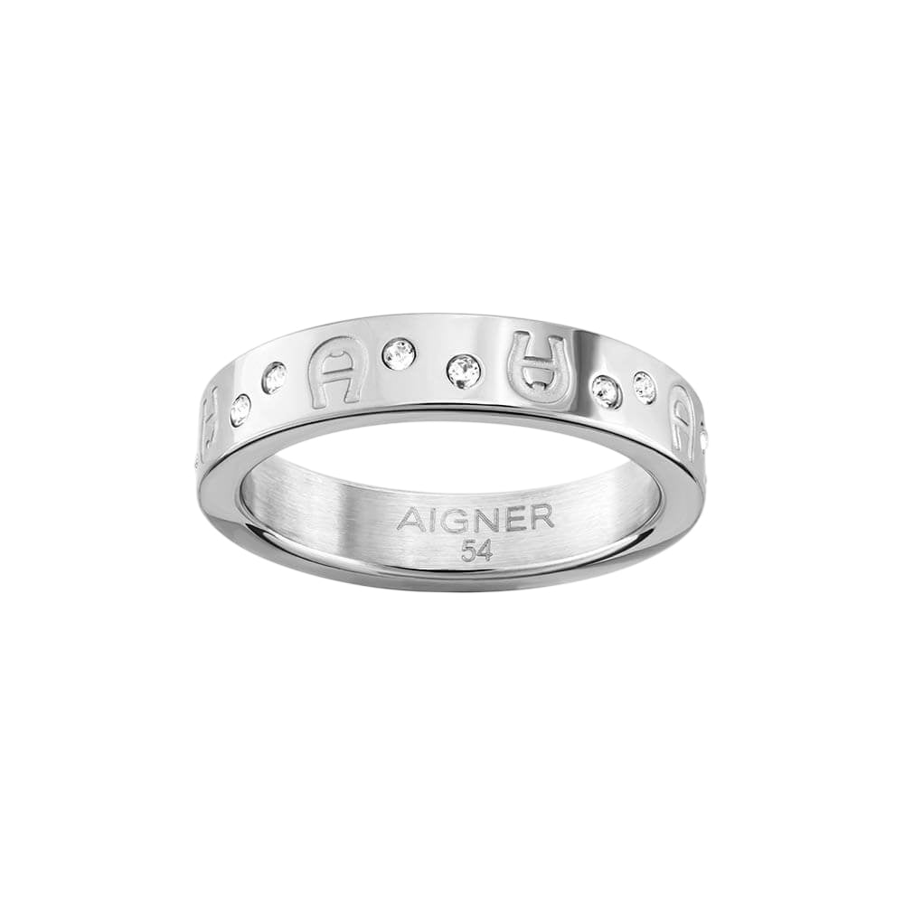 Aigner Santina Silver-Toned Steel Women's Ring Size 54 - ARJLF0005111 - Image 2