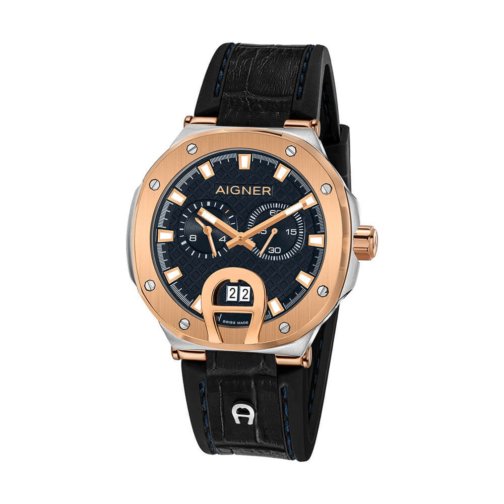 Aigner Taviano Swiss Made Black Round Dial Men's Watch ARWGG0000706