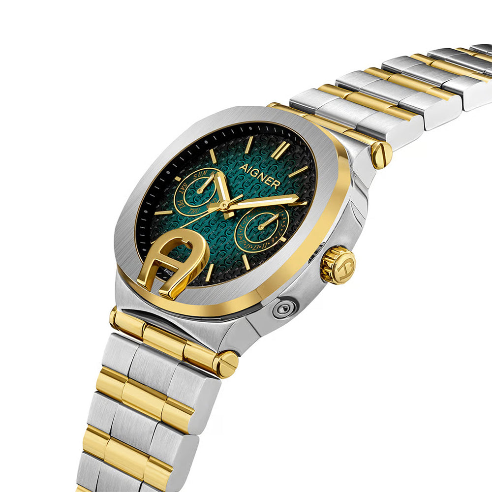 Aigner Taviano Women's Green Dial Silver Gold Watch ARWLG0000702 - Image 2