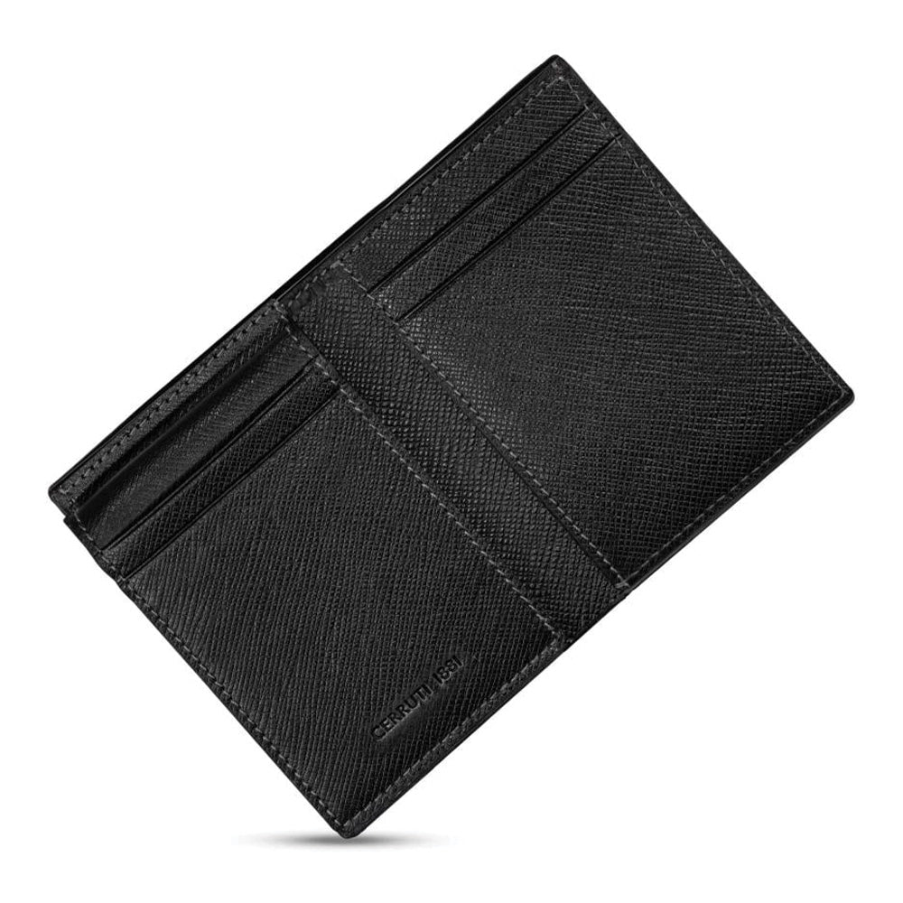 Cerruti 1881 Black Grained Leather Vertical Mens Wallet CEPU07289M BLA - image 3