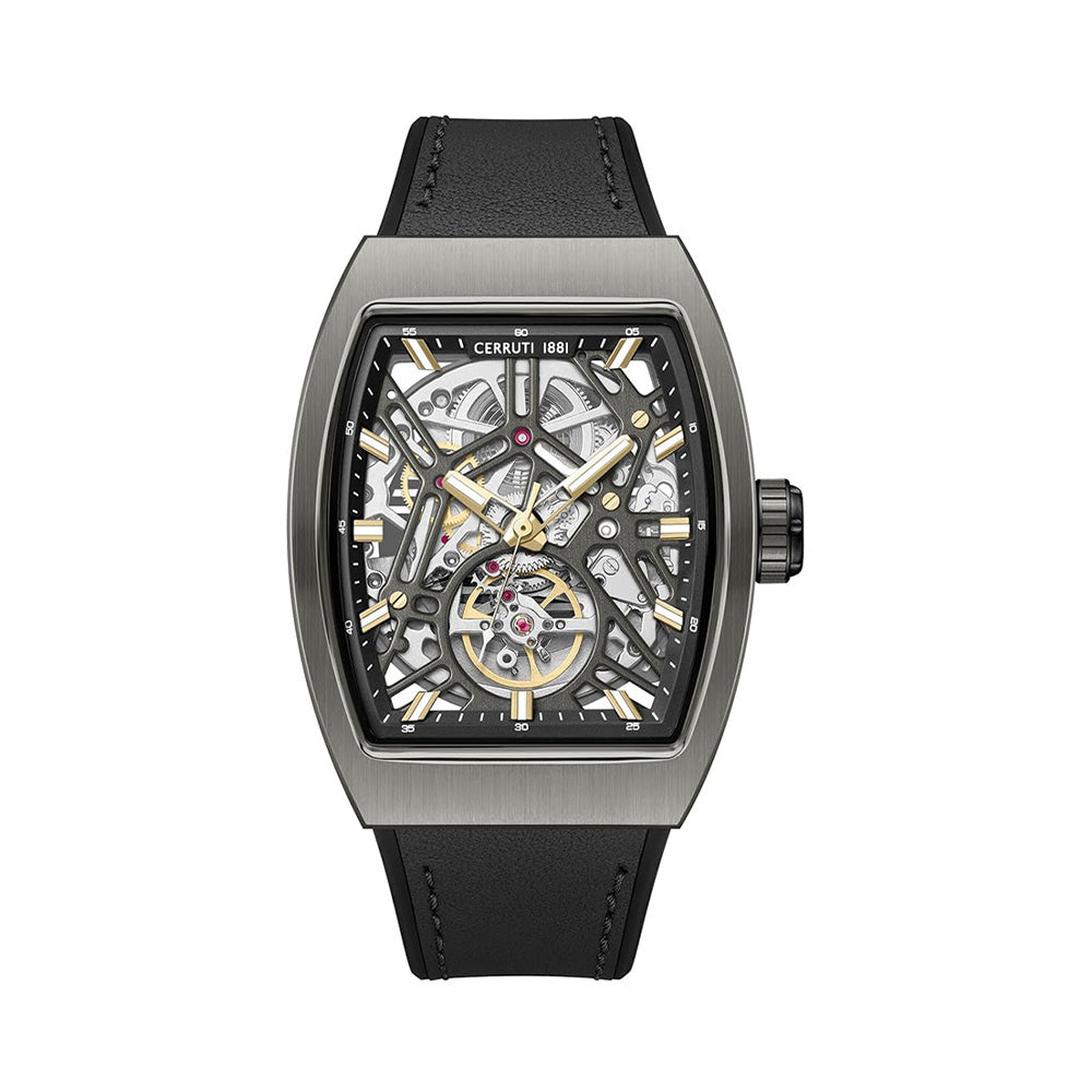 Cerruti 1881 Calliano Automatic Black Dial Rectangular Men'S Watch CIWGE0095801
