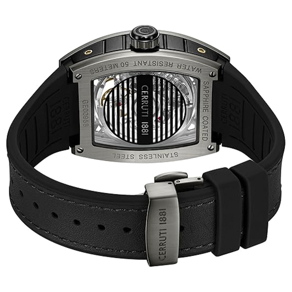 Cerruti 1881 Calliano Automatic Black Dial Rectangular Men'S Watch CIWGE0095801 - Image 3
