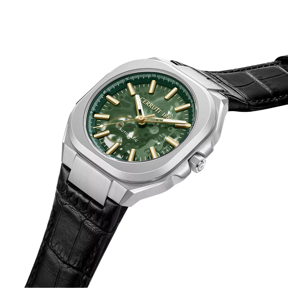 CERRUTI 1881 Contemporary Skeleton Men's Green Dial Automatic Watch CIWGE0050204 - Image 2