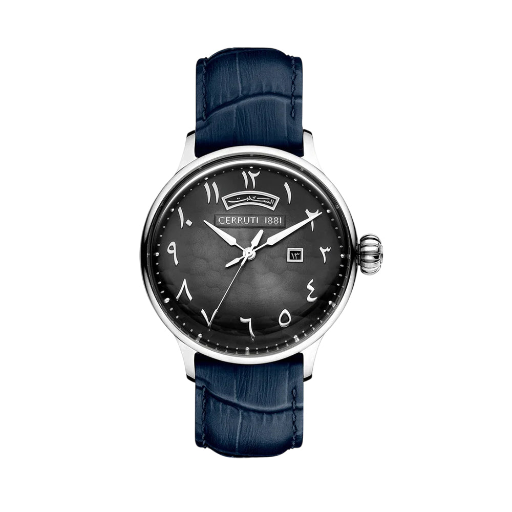 CERRUTI 1881 Dervio Men's Blue Dial Blue Leather Watch CIWGB0008001