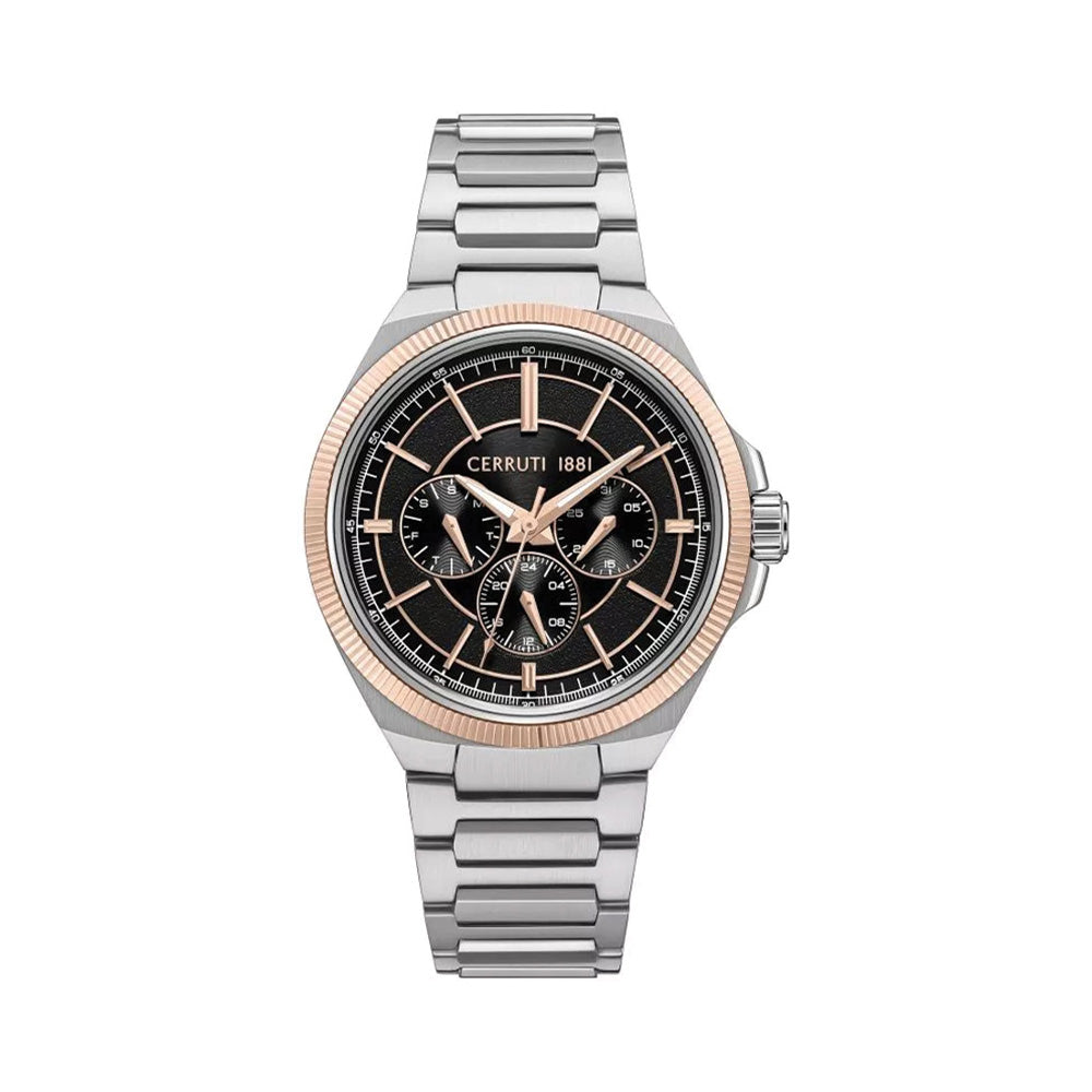 Cerruti 1881 Faedo Black Dial Stainless Steel Bracelet Men'S Watch CIWGK0084504