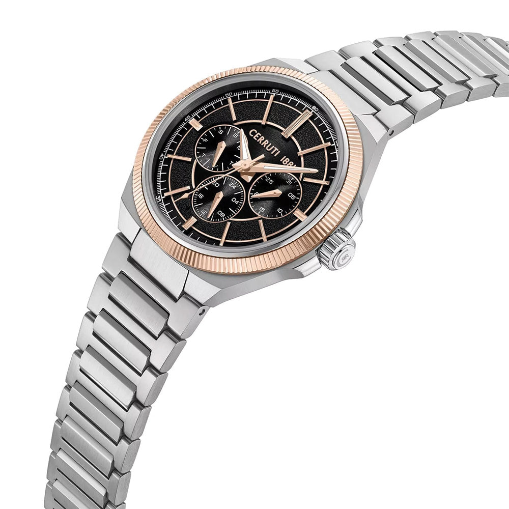 Cerruti 1881 Faedo Black Dial Stainless Steel Bracelet Men'S Watch CIWGK0084504 - Image 2