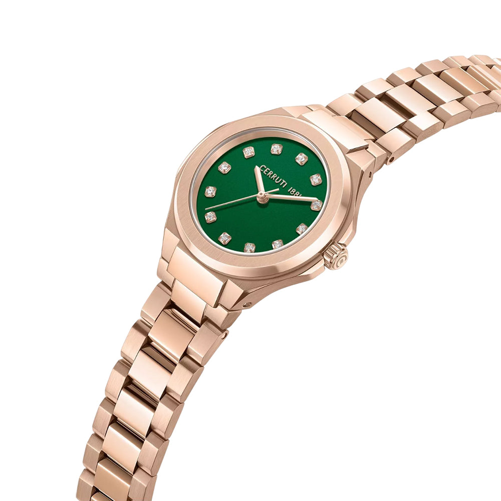 Cerruti 1881 Lucardo Women's Rose Gold Green Watch CIWLG0086401 - Image 2