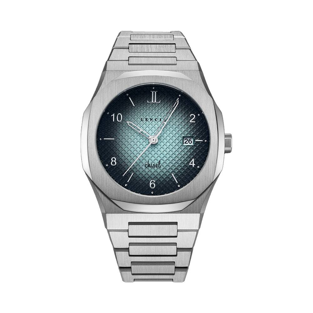 Chisel Monochrome Steel Watch by Lencia LC1015G - image 3