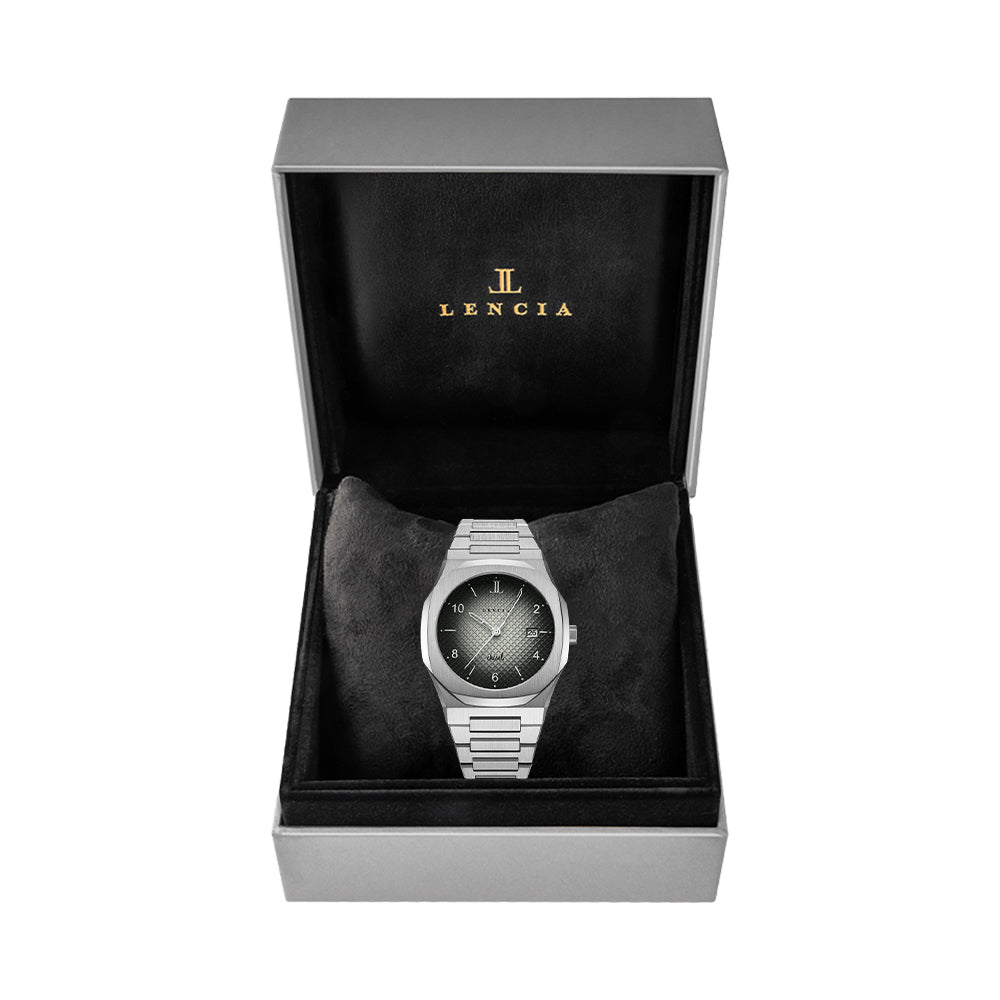 Chisel Monochrome Steel Watch by Lencia LC1015G - image 2