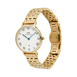 Daniel Wellington Petite Roman Numerals Date 5-Link Gold DW00100857 - Image 2