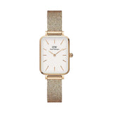 Daniel Wellington Quadro Women's White Dial Rose Gold Watch DW00100431