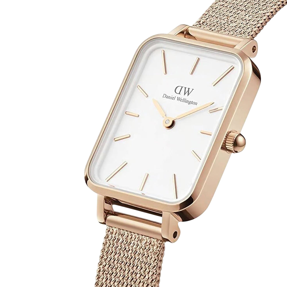 Daniel Wellington Quadro Women's White Dial Rose Gold Watch DW00100431 - Image 2
