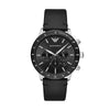 Emporio Armani Men's Chronograph Black Leather Watch AR11243