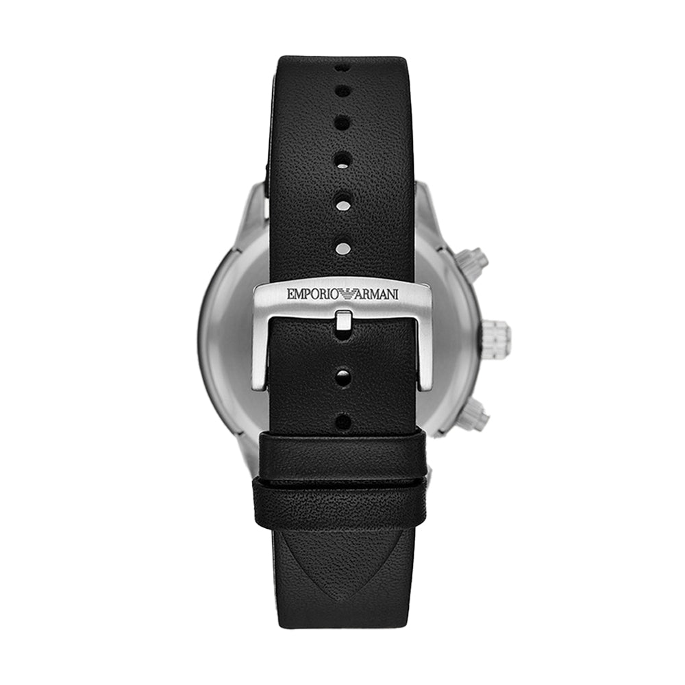 Emporio Armani Men's Chronograph Black Leather Watch AR11243 - Image 3