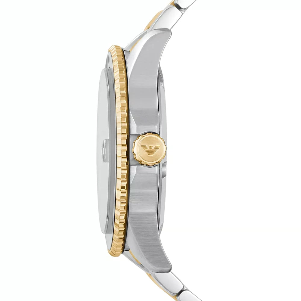 Emporio Armani Three-Hand Date Two-Tone Stainless Steel Watch and Bracelet Set AR80063SET - Image 2