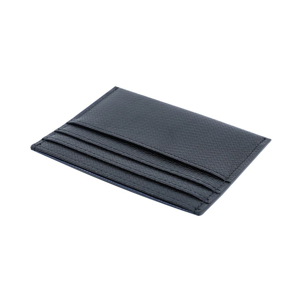 Fabian Leather Black/Blue Card Holder For Men - FMWC-SLG12-BNBL - Image 2