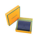 Fabian Leather Black/Blue Card Holder For Men - FMWC-SLG12-BNBL - Image 3