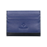 Fabian Leather Black/Blue Card Holder For Men - FMWC-SLG15-BNBL