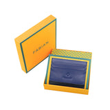 Fabian Leather Black/Blue Card Holder For Men - FMWC-SLG15-BNBL - Image 3