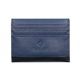 Fabian Leather Black/Blue Card Holder For Men - FMWC-SLG18-BNBL