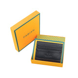 Fabian Leather Black/Brown Card Holder For Men - FMWC-SLG17-BNBR - Image 3