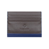 Fabian Leather Blue/Brown Card Holder For Men - FMWC-SLG16-BLNBR