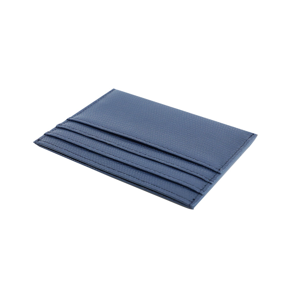Fabian Leather Brown/Blue Card Holder For Men - FMWC-SLG19-BRNBL - Image 2