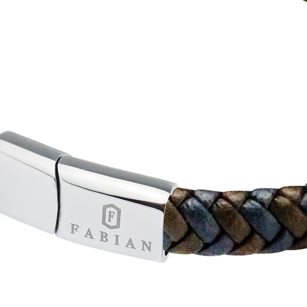 Fabian Men's Delightful Brown Black Bracelet FMB-JMYLB107-BBL - image 2