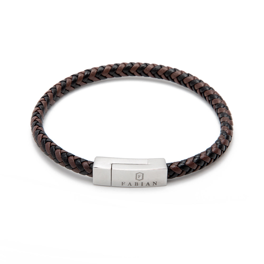 Fabian Men's Brown Black Bracelet FMB-JMYLB105-BBL