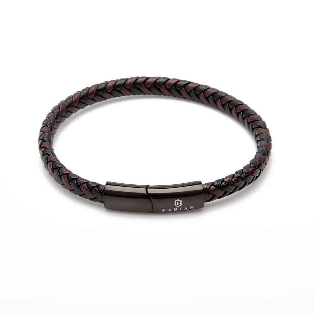Fabian Men's Brown Black Bracelet FMB-JMYLB109-BBL