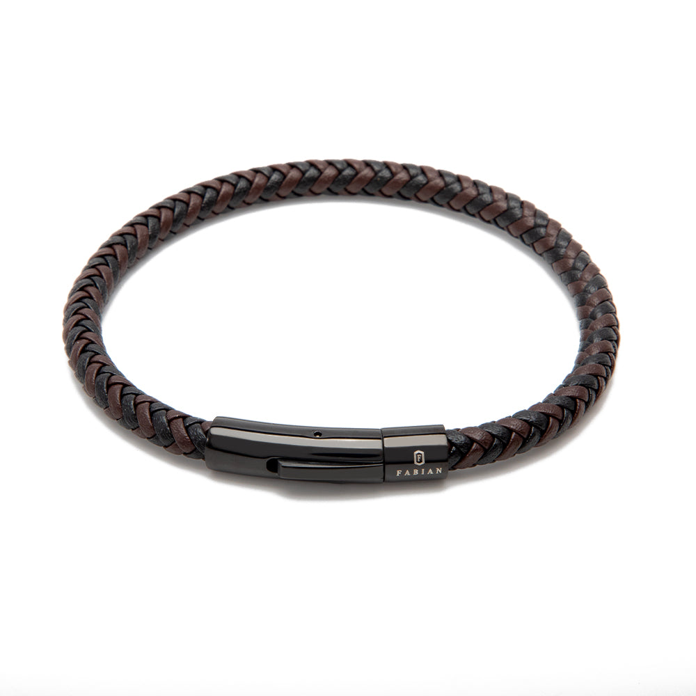 Fabian Men's Delicate Brown Black Bracelet FMB-JMYLB106-BBL