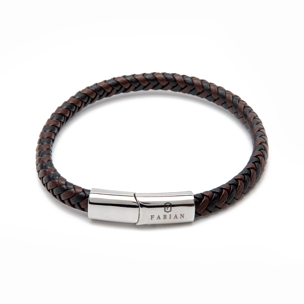 Fabian Men's Delightful Brown Black Bracelet FMB-JMYLB107-BBL