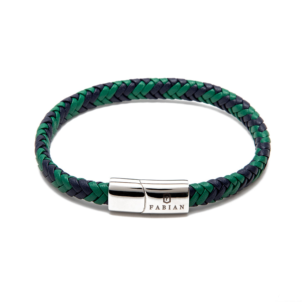 Fabian Men's Nautral Green and Black Bracelet FMB-JMYLB113-BLGR