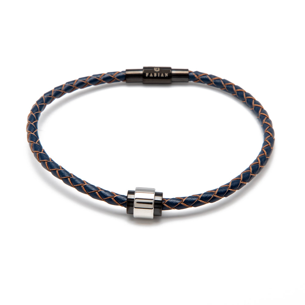 Fabian Men's Shiny Blue Bracelet FMB-JMYLB103-BL