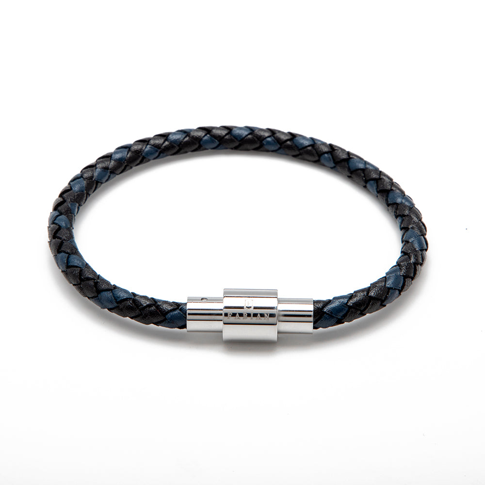 Fabian Men's Sky Blue Black Bracelet FMB-JMYLB102