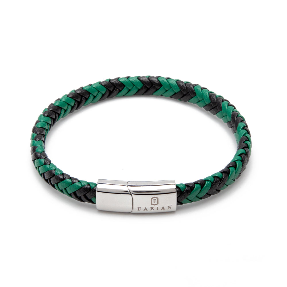 Fabian Men's Spring Green Black Bracelet FMB-JMYLB114-BGR