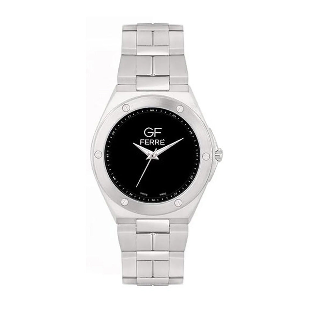 GF Ferre Men's Black Dial Stainless Steel Watch GFSSBK8070G