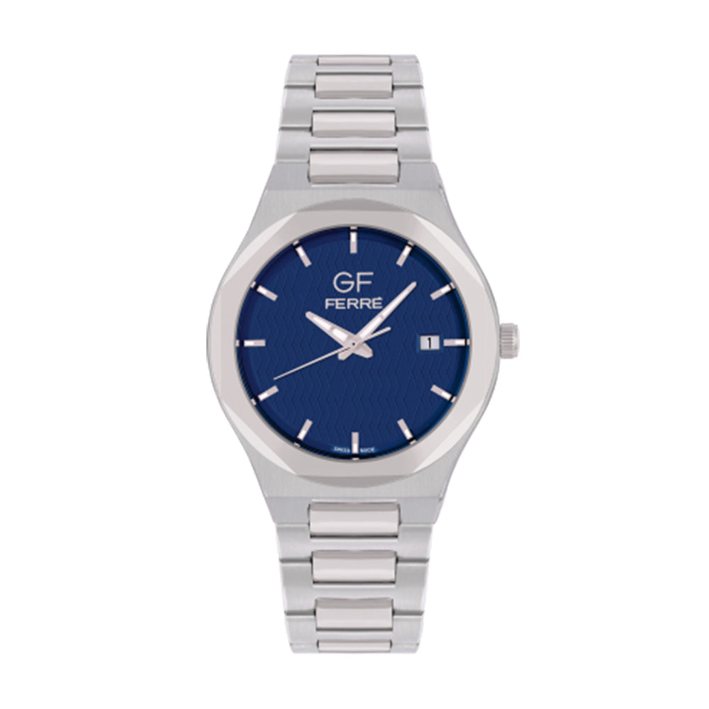 GF Ferre Men's Blue Dial Stainless Steel Watch GFSSBU3229G