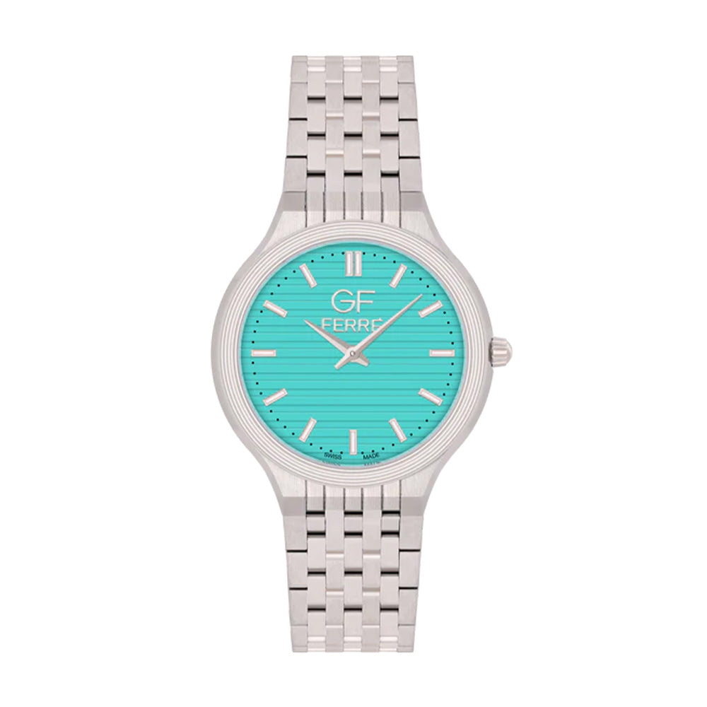 GF Ferre Men's Tiffany Dial Stainless Steel Watch GFSSTF170087G