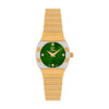 GF Ferre Women's Green Dial Gold Plated Zircon Watch GFGPN170036LZ