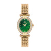 GF Ferre Women's Green Dial Gold Plated Zircon Watch GFGPN2002LZ