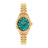 GF Ferre Women's Green Dial Gold Plated Zircon Watch GFGPN8063LZ