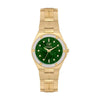 GF Ferre Women's Green Dial Gold Plated Zircon Watch GFGPN8070LEZ