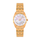 GF Ferre Women's Mother of Pearl Dial Gold Plated Zircon Watch GFGP8931LZ