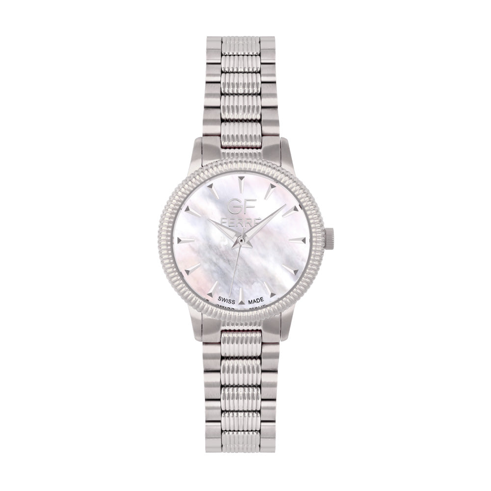 GF Ferre Women's Mother of Pearl Dial Stainless Steel Watch GFSS8105L