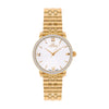 GF Ferre Women's Silver Dial Gold Plated Zircon Watch GFGP1344LZ